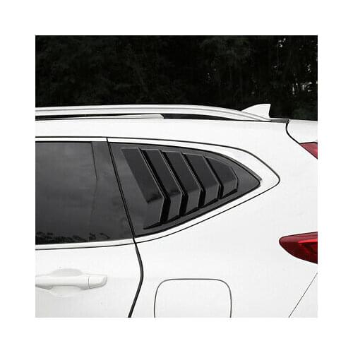 Glossy Black Rear Window Shutter Cover Trim 2pcs For Honda CR-V CRV 2017-2019