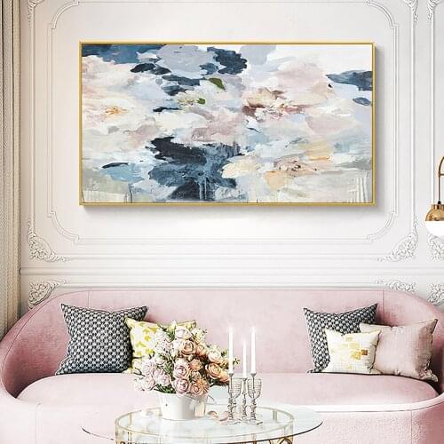 Modern Abstract Flowers Hand Painted Oil Painting On Canvas Wall Art Pictures Abstract Oil Painting For Home Wall Decoration