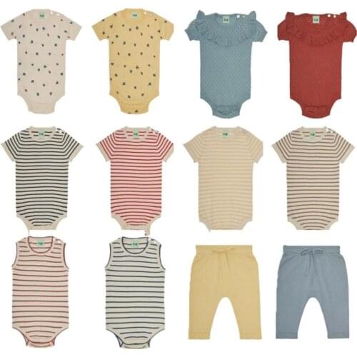 Baby Girls Rompers 2021 New Summer FUB Brand Infant Boys Jumpsuit Cotton Knitted Kids Toddler Bodysuit One Piece Child Clothes