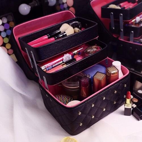 Makeup Bag High Quality Lovely Cosmetic Box Women casual Folding Travel Storage Case Large Capacity Suitcase