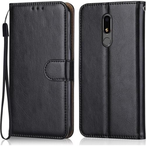 Folio Luxury Leather Case for On Meizu M8 Lite (V8) Wallet Stand Flip Case Phone Bag with Strap
