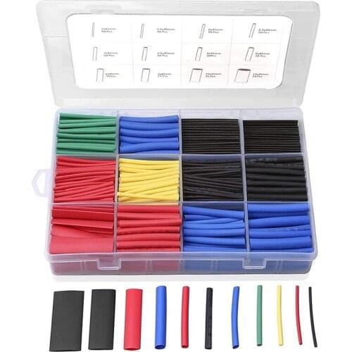 Hot 560PCS Heat Shrink Tubing, Electrical Wire Cable Wrap Assortment Electric Insulation Heat Shrink Tube Kit with Box