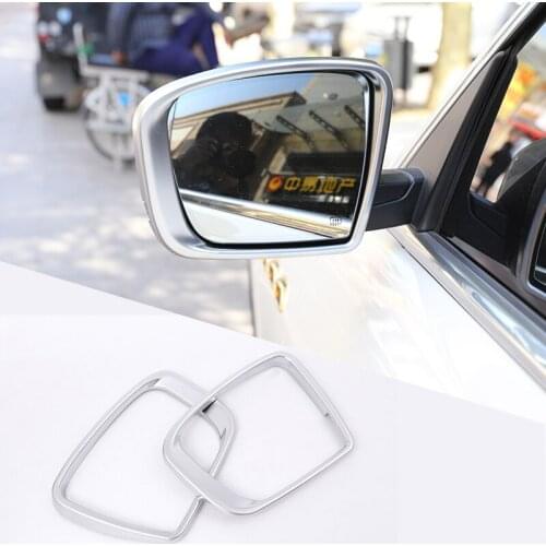 2 Pcs Side Rearview Mirror Frame Cover Trim Sticker ABS Chrome For Maserati Levante 2016 Car Accessories