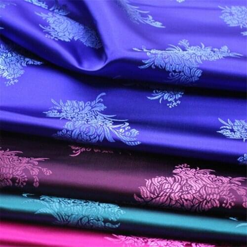 NEW46 Blue/Purple Red/Rose Embroidery Chinese Style Jacquard Brocade Fabrics For Dress/Decoration DIY Sewing Materials