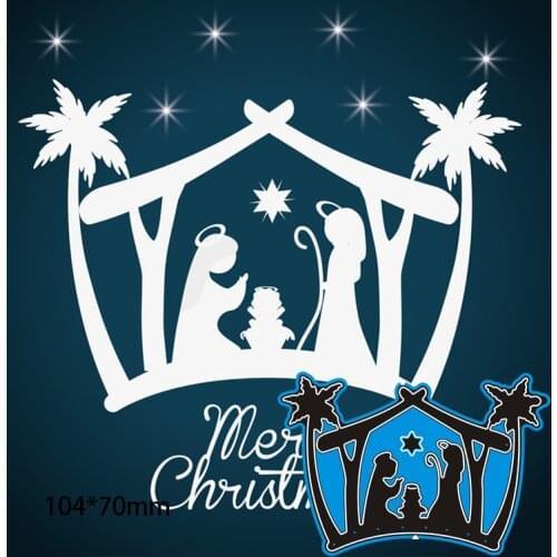 104*70mm A Family in Christmas New Cutting Metal Dies New Stencils DIY Scrapbooking Paper Cards Craft Making Decoration