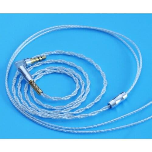 Diy earphone wire silver plated L plug
