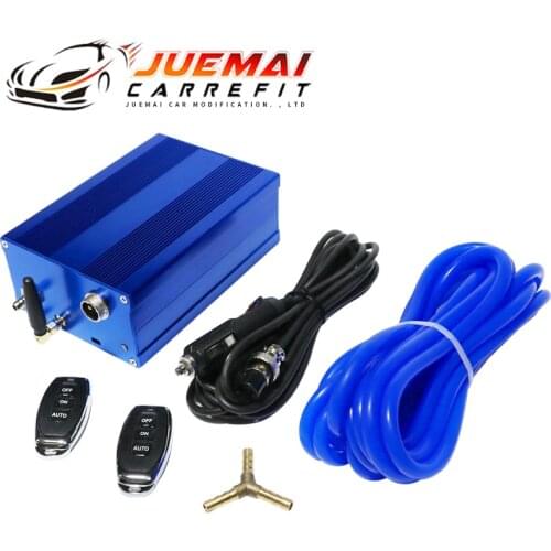 Car Exhaust pipe System control Valve Vacuum Controller Device Remote Controller Universal Blue