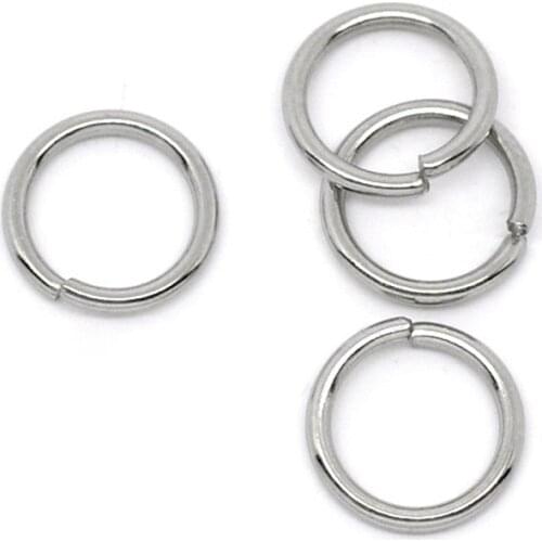 200Pcs Stainless Steel 10mm Jewelry Findings Open Single Loops Jump Rings & Split Ring For jewelry Making DIY Accessories
