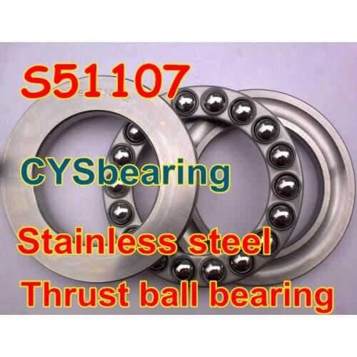 S51107 35x52x12mm 35*52*12mm 51107 stainless steel thrust ball bearing for 35mm shaft