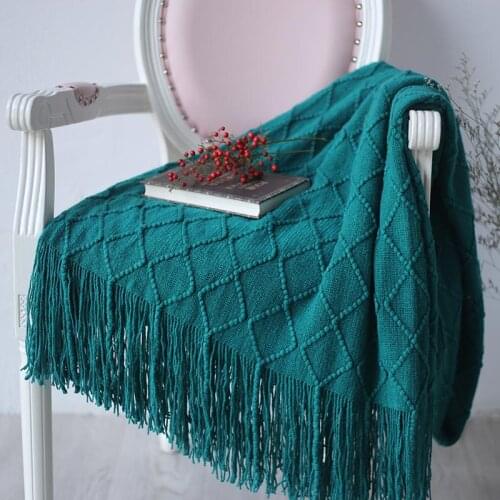 Nordic Knitted Throw Thread Blanket on the Bed Sofa Plaid Travel TV Nap Blankets Soft Towel Bed Plaid Tapestry