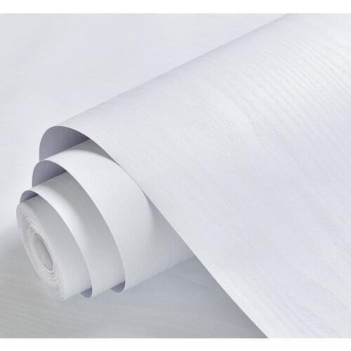 Solid Color DIY Wood Grain Wall Stickers for Walls In Rolls Self-adhesive Furniture Restore Sticker PVC Stripe Wall Paper Decors