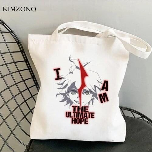Danganronpa shopping bag grocery recycle bag reusable shopping shopper bag bolsas reutilizables woven string sacola custom