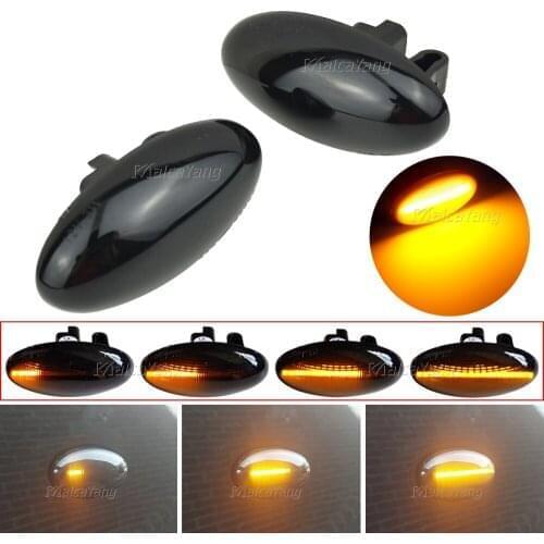 LED Dynamic Turn Signal Side Marker Lights Blinker Lamp For Peugeot 307 206 407 107 607 Citroen C1 C2 C3 C5