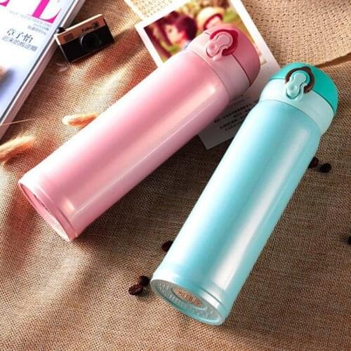 "ThermocupBouncing Cover Bottle Vacuum FlaskThermal Mug Travel Thermos Cup Tea Coffee Bottle Thremos Coffee Mug Stainless Steel"