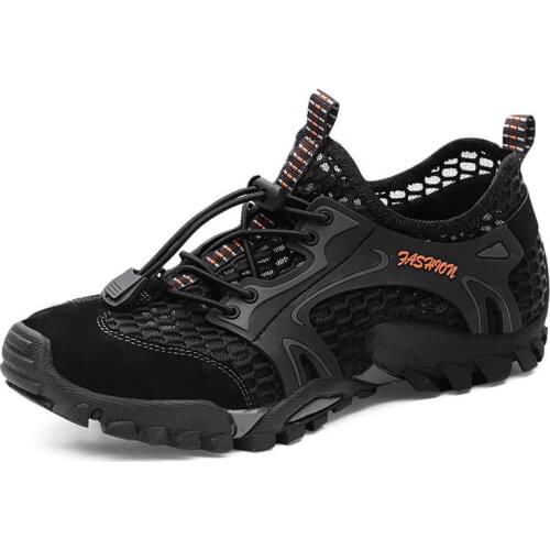 Summer Breathable Mens Hiking Shoes Outdoor Sports Mesh Shoes Casual Summer Quick Dry Mountaineering Shoes Men Mesh Beach Shoes