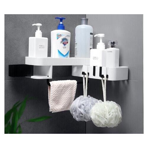 Corner Shower Shelf Creative Seamless Rotating Tripod Home Wall-mount Storage Rack Multifunction Bathroom Accessories Shelf