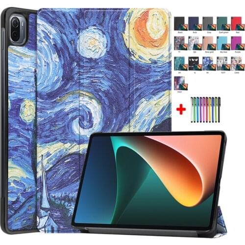 Wake Sleep Tablet Shell For Xiaomi MiPad 5 Case 11 Flip Coque Trifold Caqa For Xiaomi MiPad 5 Pro Cover MiPad Pro 5G Stand Funda