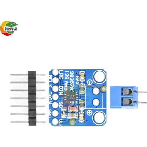 Ziqqucu MAX98357 I2S 3W Class D Amplifier Breakout Interface Decoder Module Filterless Audio Board for Raspberry Pi with Pin