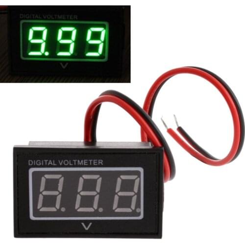 Waterproof Battery Meter DC 2.7-30V Auto Car Gauge LED Green Digital Voltmeter 964B