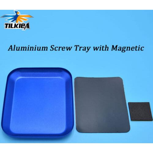 High Quality Blue Aluminium Screw Tray with Magnetic for RC Model Phone Repair RC 1/10 Part Tools