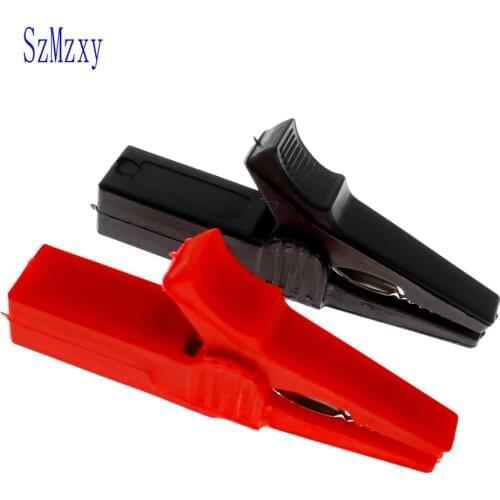 55MM Alligator Clip + BANANA Plug Test Probe With 4mm Banana Plug Cable Clips Socket Battery Red Black
