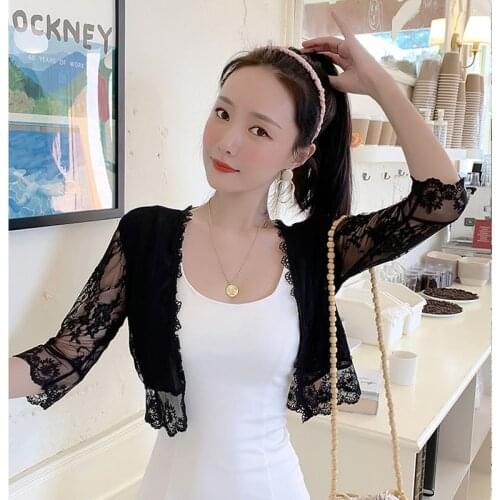Women Lace Bridal Bolero Long Sleeve Shrug Cape Jacket Wraps Beach Shawl