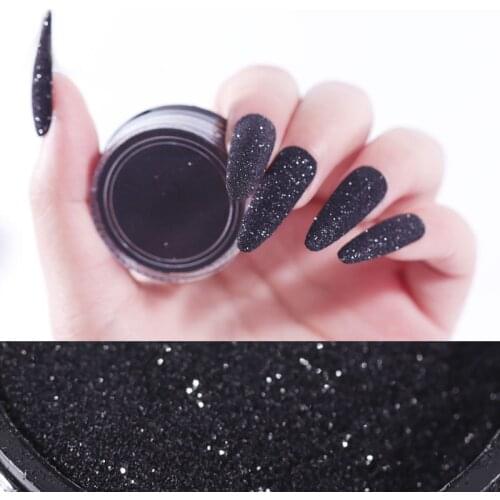 1 Box Star Black Gauze Powder Sugar Glitter Nail Dust Laser Gradient Nail Pigment Holographic Glitter Nail Art Decoration