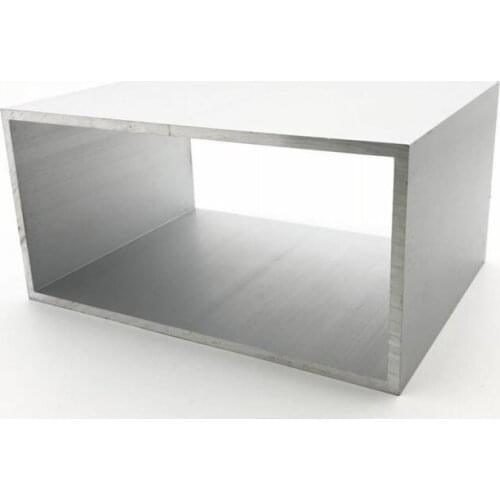 100mm*200mm*5mm square tube aluminum alloy hollow pipe rectangle straight duct vessel 100/200/300/400/500/550mm length