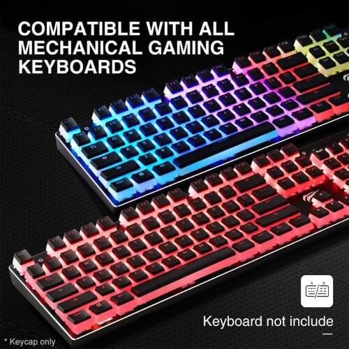 108Pcs/Set Keycaps RGB Backlight Keycaps Replacement Backlight Keycap For Cherry/Kailh/Gateron/Outemu Switch Keyboard