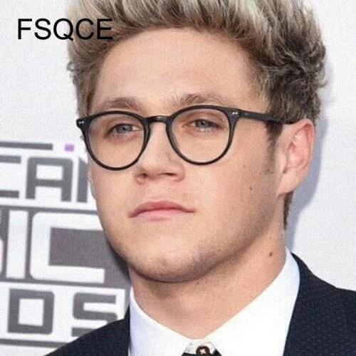 2019 Fashion Men Glasses Frame Women Black Eyeglasses Frame Vintage Round Clear Lens Glasses Optical Spectacle Frame