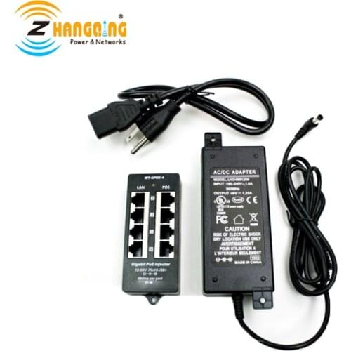 4Port PoE Patch Panel PoE Midspan PoE Injector including 24V 60W Power Adapter