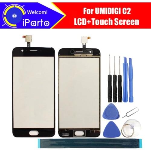 5.0 inch UMIDIGI C2 Touch Screen Glass 100% Guarantee Original New Glass Panel Touch Screen For UMI C2+ tools+Adhesive