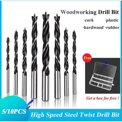 5pcs/10pcs woddworking drill Cobalt High Speed Steel Twist Drill Hole Hand electric drill HSS High Speed Steel