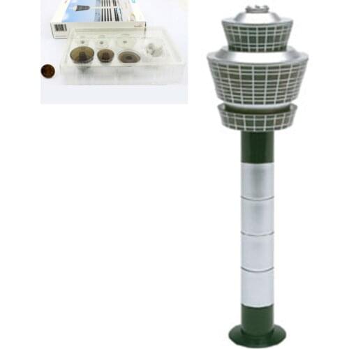6 Combinations 1: 500 Airport Control CCTV Tower Set Model F Airbus Boeing Airport Aircraft Plane Scene Display Toy Accessories