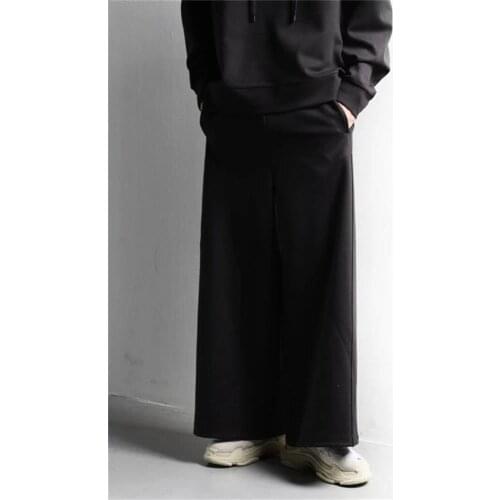 Mens personality large size wide leg pants stage style fashion trend casual loose large size wide leg pants