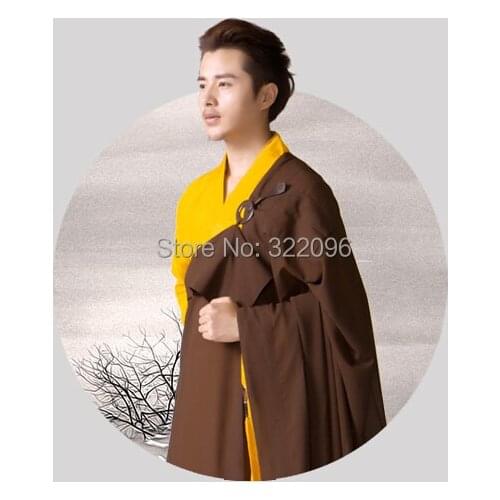 Shanghai Story brand buddhist clothes lay clothing Monk robes Brown lay five precepts Bodhisattva precepts mann garment