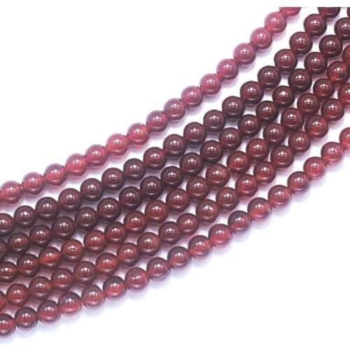 4/6/8/10MM Red Stone Beads Natural Stone Beads and Beads for Jewelry Making DIY Bracelet Necklace Jewelery Strand 15"