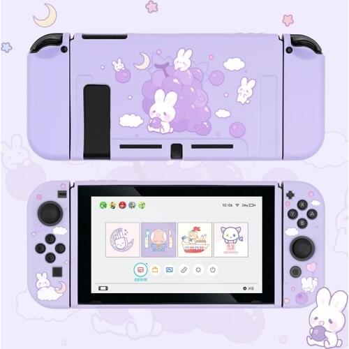 Geekshare Nintend Switch Case Cute Steamed Bread Rabbit Cartoon Soft Full Cover Back Girp Shell For Nintendo Switch Accessories