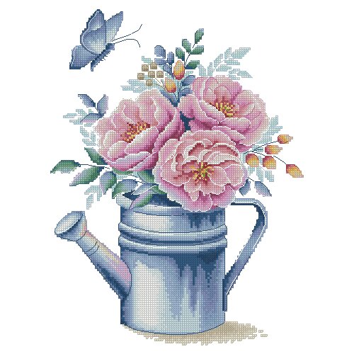 Flowers and Butterflies Top Quality Cross Stitch Kits 14CT Unprinted Counted Sewing kit Embroidered Handmade Home Decor