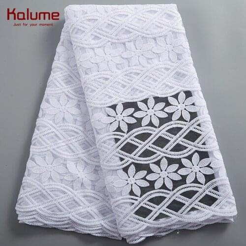 Kalume African Lace Fabric 2021 Brocade Tissue High Quality Designed Embroidered Nigerian French Lace Fabric For Wedding F2434