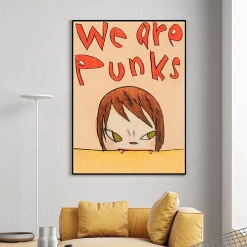 HD Prints Yoshitomo Nara Cartoon Pictures Cute Girl Canvas Paintings Modular Poster For Bedroom Wall Art Pictures Home Decor