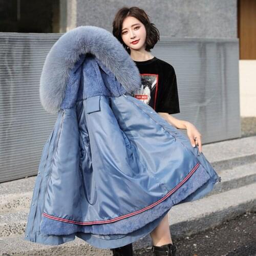 Thicken Long Parkas Women Jacket Warm Female Coat Winter Removable Fur Lining Hooded Winter Jackets Windproof Women Snow Outwear