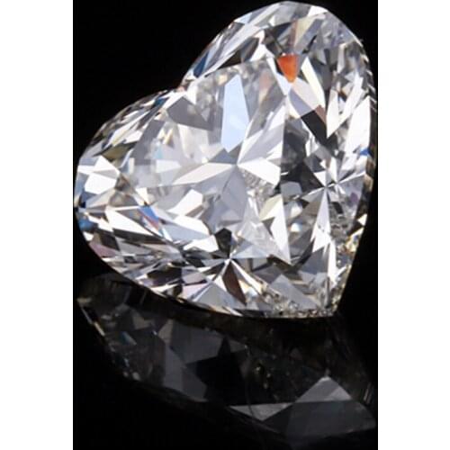 Loose Moissanite Gemstone 4mm-10mm D Color White Heart Cut Diamond For DIY Jewelry With GRA Certificate