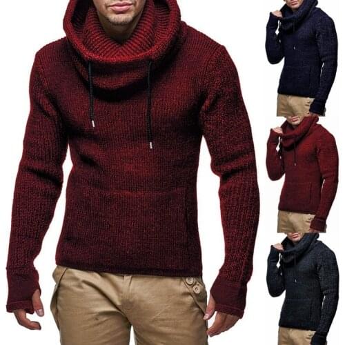M-2Xl Autumn Winter New Mens Turtleneck Sweaters Male High Street Solid Color Sweaters Slim Fit Knitted Pullover Sweater