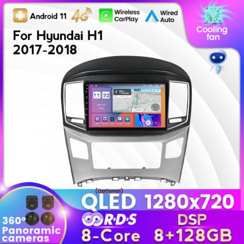 MEKEDE IPS 6+128G DSP Android 11 Car Radio Multimedia Player for Hyundai H1 2017-2018 GPS Navigation Built-in Carplay Auto WIFI