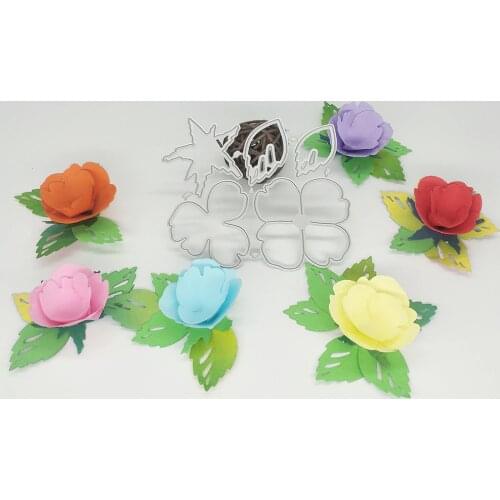 Metal cutting mold for flowers with leaves, scrapbook, photo frame, photo album decoration, DIY, handmade art