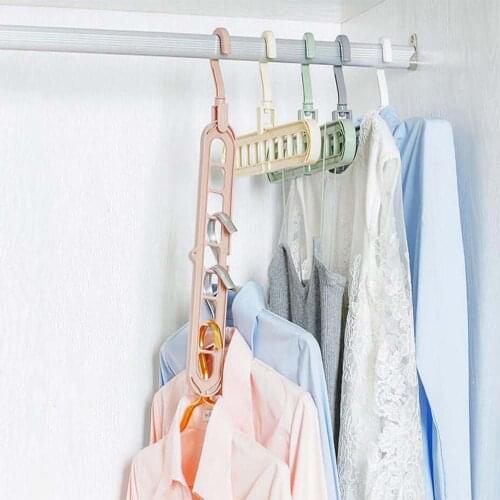 Multifunction Magic 9-hole Circle Clothes Hanger Clothes Drying Rack Plastic clothes rack Home Storage Hangers