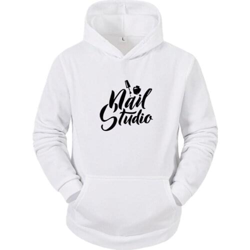 Fashion Beauty Salon Nail Art Manicure Pedicure Hoodie Women Loose Long Sleeve warm Tops Hip hop Leisure Hoodies Sweatshirt