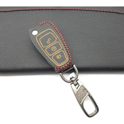 Fashion Style Leather Car Remote Key Fob Shell Cover Case For Ford Ranger C-Max S-Max Focus Galaxy Mondeo Transit Tourneo Custom