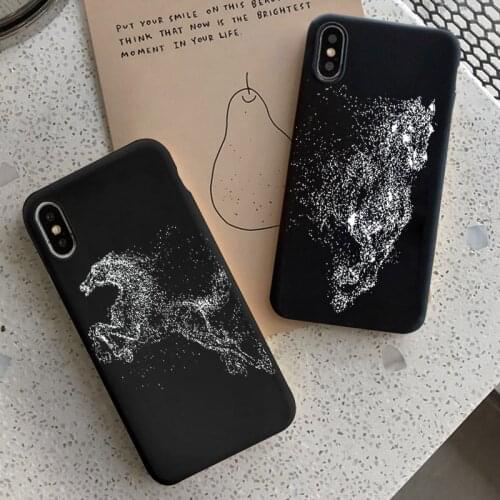 Animal Eagle Wolf White Sand Painting Phone Cases For iPhone 12 11 Pro Max X XR XS MAX 7 8 6s Plus SE 2020 Soft Silicone Cover